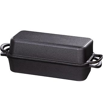 Great Ambitions Cast Iron 9x5-Inch Loaf Pan with Lid for Evenly Baked Sourdough & Homemade Bread