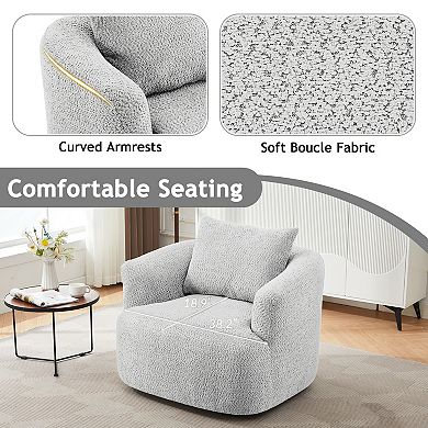 Merax 360° Swivel Chair, 38.2" Accent Chair Sofa