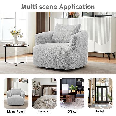 Merax 360° Swivel Chair, 38.2" Accent Chair Sofa