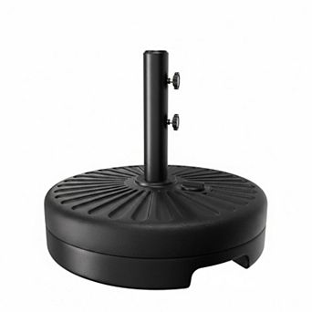 81.5lb Max Capacity Patio Umbrella Stand Heavy Duty Outdoor Base Water Sand Filled Market Holder