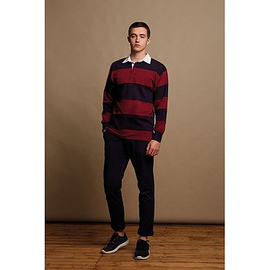 Front Row Sewn Long Sleeve Sports Rugby Polo Shirt