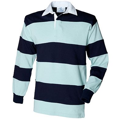 Front Row Sewn Long Sleeve Sports Rugby Polo Shirt