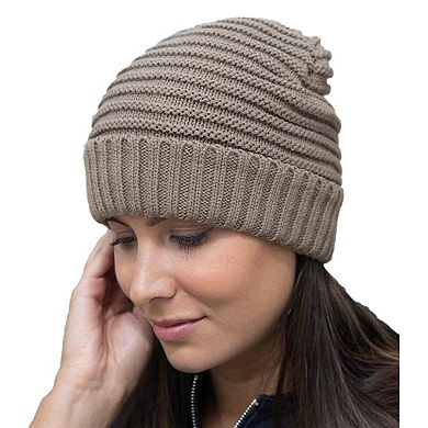 Result Winter Essentials Unisex Adult Braided Fleece Lined Beanie