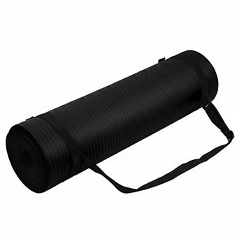 Yoga Mat 1 inch Extra Thick High Density Anti tear Non Slip with Carrying Strap for Exercises