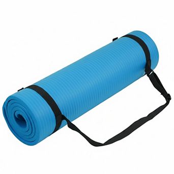 Yoga Mat 1 inch Extra Thick High Density Anti tear Non Slip with Carrying Strap for Exercises