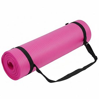 Yoga Mat 1 inch Extra Thick High Density Anti tear Non Slip with Carrying Strap for Exercises