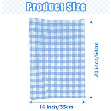 100 Sheets of Checkered Pattern Tissue Paper 14x20 inches Gift Wrapping Craft