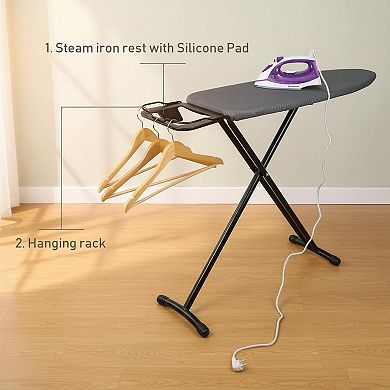 12x36 Ironing Board Cover: Heat Resistant, Thick Felt Pad, Adjustable Height, Foldable, Lightweight