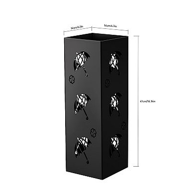 Compact Metal Umbrella Stand Entryway Storage Rust-Resistant Sturdy