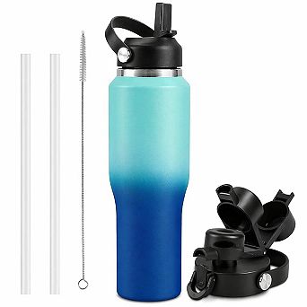 Stainless Steel Insulated Water Bottle Double Wall Vacuum Leak Proof Cup Holder Fit