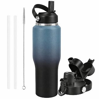 Stainless Steel Insulated Water Bottle Double Wall Vacuum Leak Proof Cup Holder Fit
