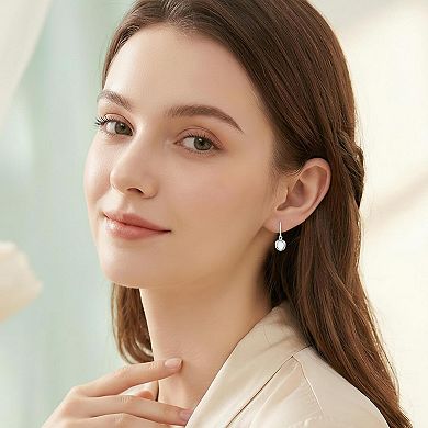 925 Sterling Silver Flower Cuff Earrings with AAAAA Cubic Zirconia