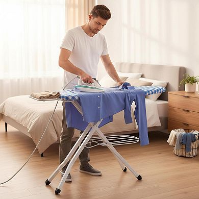 Ironing Board Heat Resistant Cover Steam Rest Non-slip Foldable Stand Sturdy Metal Frame