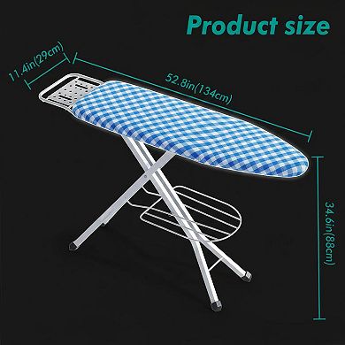 Ironing Board Heat Resistant Cover Steam Rest Non-slip Foldable Stand Sturdy Metal Frame