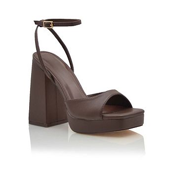 KLARA Platform Block Heel Ankle Strap Sandals