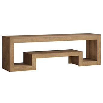 Retro Wood Media Console Table for TVs, Gaming, and Living Room Organization