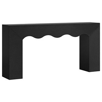 Wave Edge Console Table, Narrow Sofa Table for Entryway Hallway Living Room