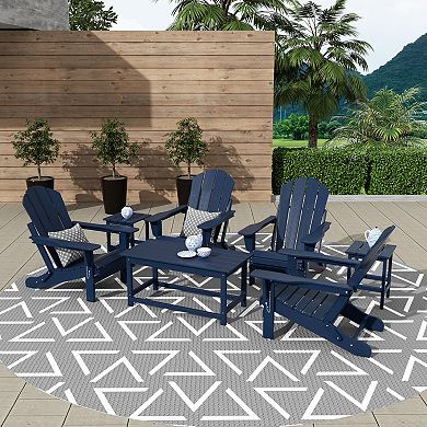 Westintrends 3-piece Outdoor Adirondack Coffee And Side Table Set
