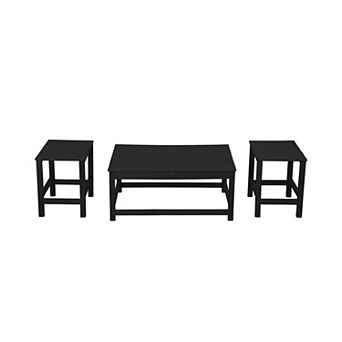 Westintrends 3 pc Outdoor Adirondack Coffee And Side Table Set