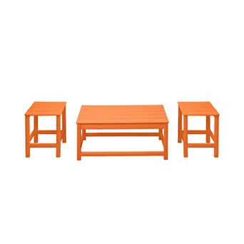 Westintrends 3 pc Outdoor Adirondack Coffee And Side Table Set