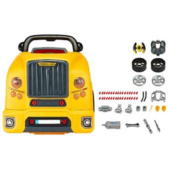 Kids Car Engine Repair Toy with Lights, Sounds, and 60 Tool Accessories