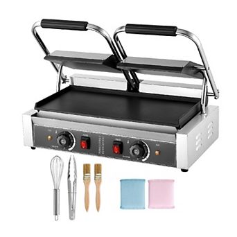 Electric Panini Grill for Sandwiches, Burgers, and Vegetables with LED Heat Indicator