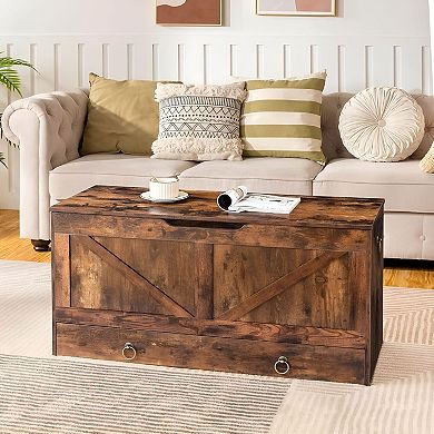 Toy Organizer Bench with 2 Tier Storage Drawer and Top Compartment for Living Room Bedroom
