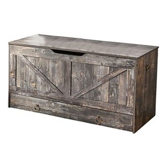 Toy Organizer Bench with 2 tier Storage Drawer and Top Compartment for Living Room Bedroom