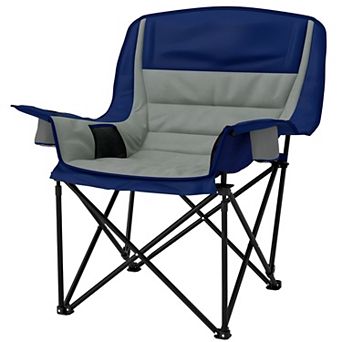 Outdoor Folding Lounge Chair with Carry Bag and Cup Holders