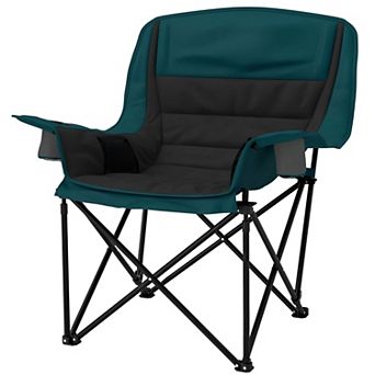 Outdoor Folding Lounge Chair with Carry Bag and Cup Holders