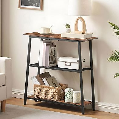 3 Tier Narrow Console Table with Shelves, Slim Sofa Table for Entryway Small Spaces
