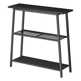 3 tier Narrow Console Table with Shelves, Slim Sofa Table for Entryway Small Spaces