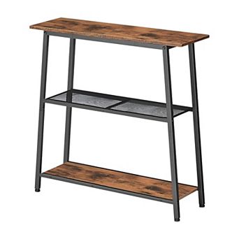 3 tier Narrow Console Table with Shelves, Slim Sofa Table for Entryway Small Spaces