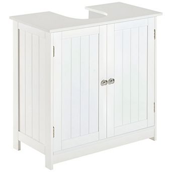 Under Sink Bathroom Cabinet with Double Doors and Adjustable Shelf, Space Saving Unit