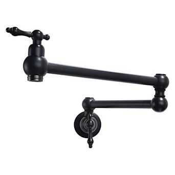 Wall Mount Pot Filler Faucet Dual Handle Kitchen Faucet