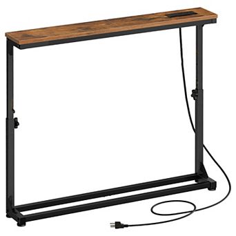 Multi-Use Adjustable Table with USB, Type-C, and AC Outlets for Living Rooms