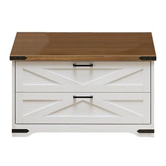 Lift Top Coffee Table with Storage Drawers, Square Wood Living Room Table