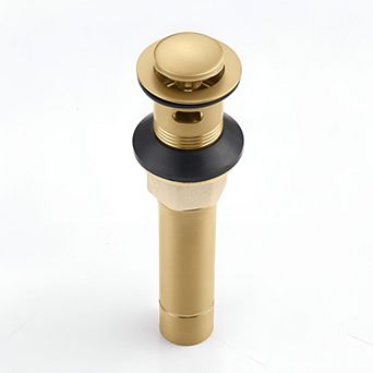 Pop-Up Bathroom Sink Drain with Push-Button and Anti-Clog Strainer Basket