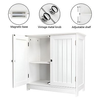 Under Sink Vanity Cabinet with Double Doors and Shelves, Space Saving Organizer