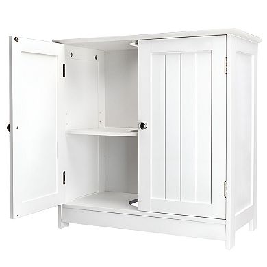 Under Sink Vanity Cabinet with Double Doors and Shelves, Space Saving Organizer