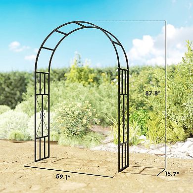 Outdoor Garden Arch for Backyard, Patio, Walkways, and Climbing Plants Support