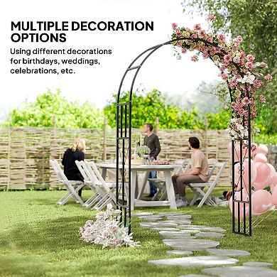 Outdoor Garden Arch for Backyard, Patio, Walkways, and Climbing Plants Support