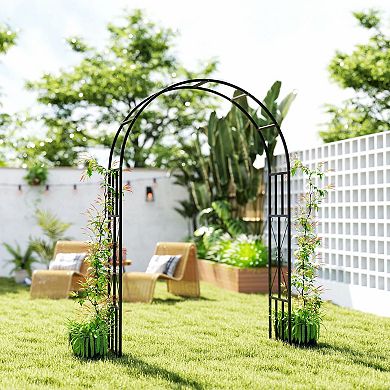 Outdoor Garden Arch for Backyard, Patio, Walkways, and Climbing Plants Support