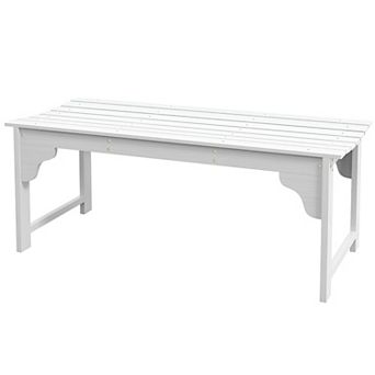 Outdoor Eucalyptus Wood Bench with Slat Design Varnished Finish Ideal for Patio