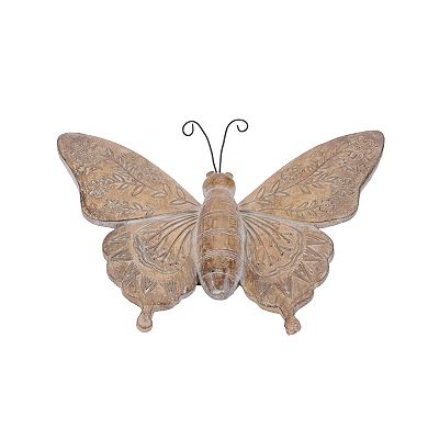 Set of 4 Insect Shelf Sitter Decor with Floral Etched Details for Tabletop Display