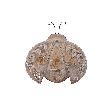 Set of 4 Insect Shelf Sitter Decor with Floral Etched Details for Tabletop Display