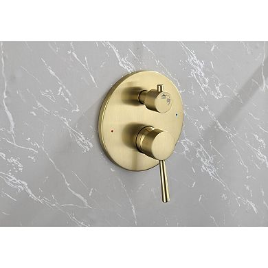 Wall-Mount Shower System with Handheld Sprayer and Pressure-Balancing Valve