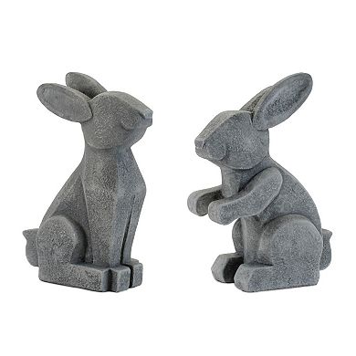 Set of 6 Sitting Bunny Figurine Tabletop Decor for Shelf and Mantel Display