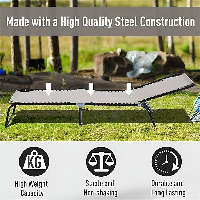 Mesh Sling Lounge Chair with Adjustable Recline for Travel and Outdoors