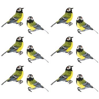 12 pc Foam Bird Figurines Great Style Decorative Birds for Floral Arrangements and Wreath Decor
